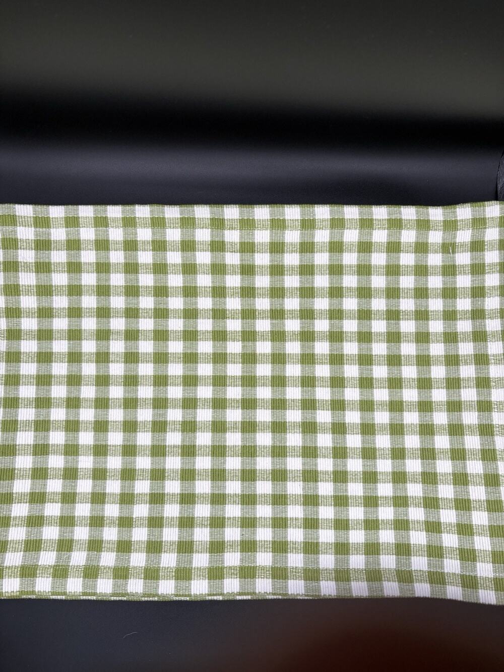 Green Gingham Check Cotton Placemats Set of 4